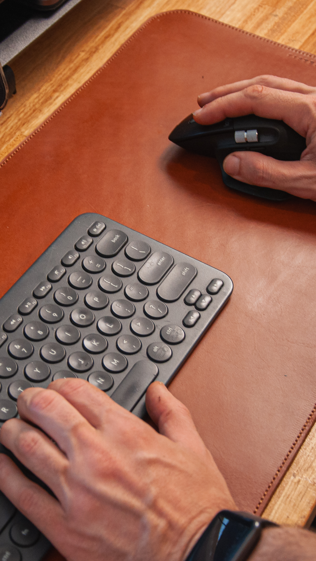 Deskpad Cuero y Gamuza de Fisterra